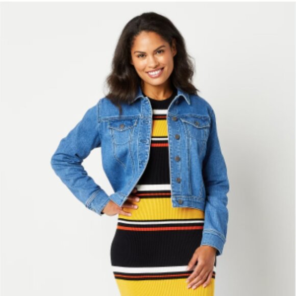 NWT- Long Sleeve Denim Button up Jacket - Picture 1 of 9